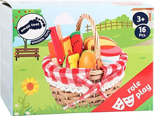 Picture of WOOD CUTTING FRUIT PICNIC BASKET